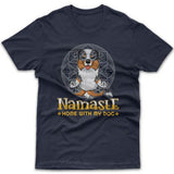 Namaste home with my dog (Australian Shepherd) T-shirt