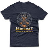 Namaste home with my dog (Doberman) T-shirt