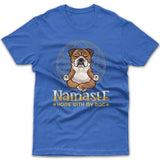 Namaste home with my dog (Bulldog) T-shirt