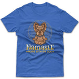 Namaste home with my dog (Yorkshire Terrier) T-shirt