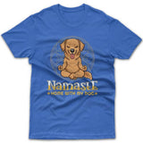 Namaste home with my dog (Golden Retriever) T-shirt
