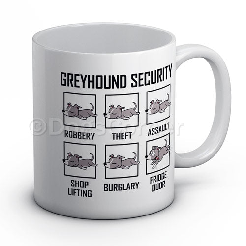 greyhound-security-novelty-mug