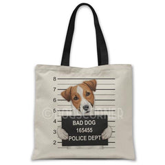 jack-russell-mugshot-tote-bag