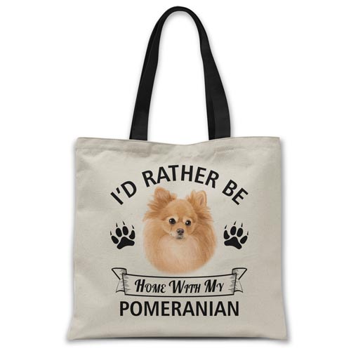 i'd-rather-be-home-with-pomeranian-tote-bag