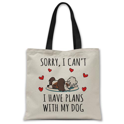 sorry-i-have-plans-with-my-papillon-tote-bag