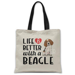 Life-is-better-with-beagle-tote-bag