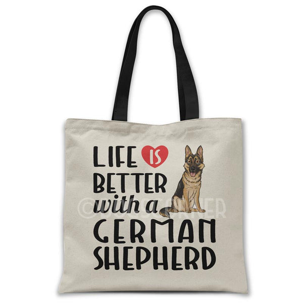 Life-is-better-with-german-shepherd-tote-bag