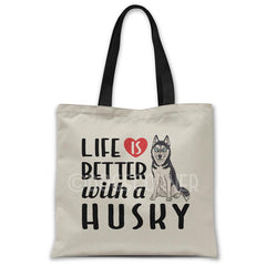 Life-is-better-with-husky-tote-bag
