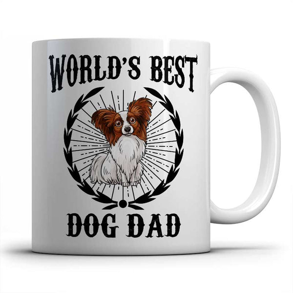 best-papillion-dog-dad-mug