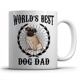 World's Best Dog Dad (Pug) Mug