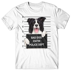 Border Collie Mugshot - T-shirt