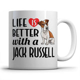 Life is better witn a Jack Russell - Mug