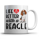 Life is better witn a Beagle - Mug